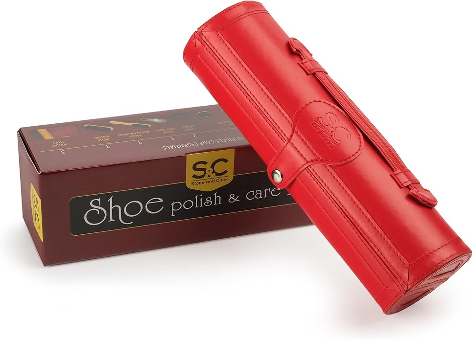 Stone and Clark Original Shoe Polish & Care Kit - Leather Shoe Shine Kit for Men & Women
