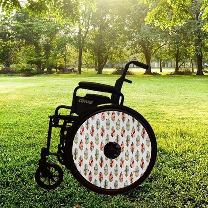 Wheelchair Wheel Covers, Designer Cover for Wheelchair Wheels, Enhances Aesthetics, Easy Install/Remove, Lightweight, New Matt Finish (Special Mozaic Reflective Pattern)