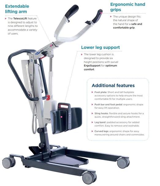 Invacare Stand Assist Premier Series, New to US Market, Compact Electric Lift, Stand-Up Patient Lift, 350 lb. Weight Capacity, ISACOMPACT