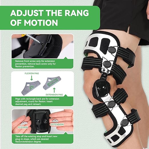 Orthomen OA Knee Brace for Pain Relief - Support for Joint Degeneration, Meniscus Tear, Arthritis, and Bone-on-Bone Pain - Dual Unloading for Medial and Lateral Compartment (Large, Right, Silver)