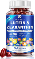 Lutein and Zeaxanthin Supplement - Eye Vitamins, 40 mg Lutein & 8 mg Zeaxanthin with Vitamins C, E, Zinc, Omega-3 & CoQ10 for Blue Light Protection, Eye Health Support  - 300 Softgels