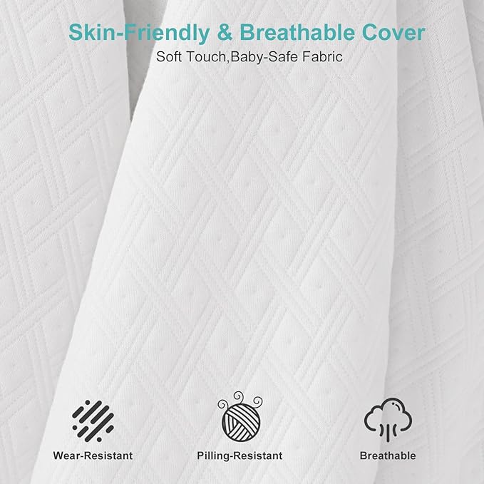 EDILLY 3 Inch Cooling Gel Memory Foam Mattress Topper Twin XL Size,with Removable & Washable Bamboo Cover,Soft Breathable Mattress Pad,Bed Topper for Back Pain Relief (38x80)