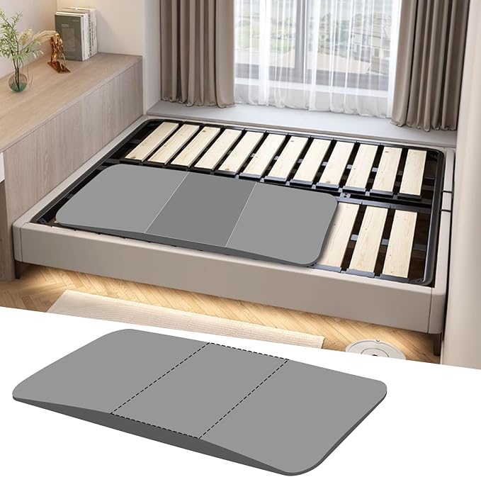 Extra Thick 3" Sagging Mattress Support, 60" L trapezoidal Design High Density Under Mattress Support Board, Memory Foam Under Pad to Fix Sinking Bed, Firm, Support, Stability