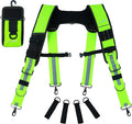 MELOTOUGH Tool Belt Suspenders Construction Bag Suspenders Padded Work Belt Hi Vis Suspenders for Carpenter/Electrician