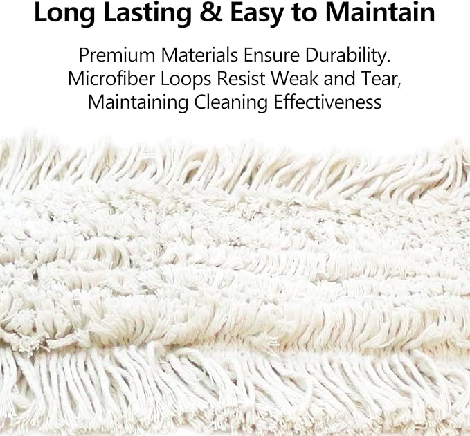 36" Commercial Dust Mop, MEIBEI Dust Floor Mop with Cotton mop Head, Dust Mop for Hardwood Floors with Long Handle, Industrial Dust Mop for Factory, Shopping Mall, Garage, Company, Hotel (36*5 inch)