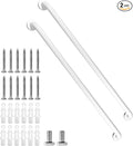 Shower Grab Bar, 2 Pack 39.4 Inch White Bathroom Grab Bar, 1.25" Diameter 304 Stainless Steel Anti-Slip Grab Bars for Bathtubs and Showers, Handicap Shower Grab Bar for Seniors Elderly