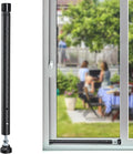 Sliding Door Security Bar, 18"-50" Adjustable Window Security Bars with Rubber Tips, Heavy Duty Door Jammer, Window Bars Security Inside, Window Lock Bar for Home Apartment Travel Patio (Black)