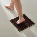 Small Bathroom Rugs, Non Slip Washable Bath Rugs Super Absorbent Bathroom Rug Thin Quick Dry Low Pile Bath Mats, Brown 12"x12"