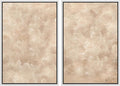 MUDECOR Framed Canvas Print Wall Art Neutral Abstract Minimalist Beige and Cream Tones Illustrations Modern Art Decorative Bohemian Colorful Chic for Living Room, Bedroom, Office - 16"x24"x2 White
