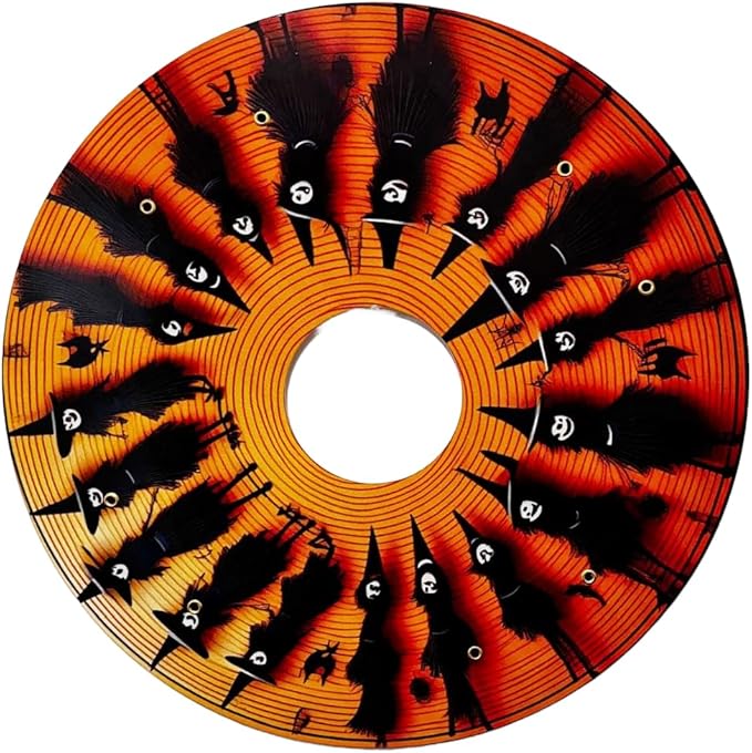 Designer Halloween Cover for Wheelchair Wheels, Enhances Aesthetics, Easy Install/Remove, Lightweight, New Matt Finish (Halloween Witch)