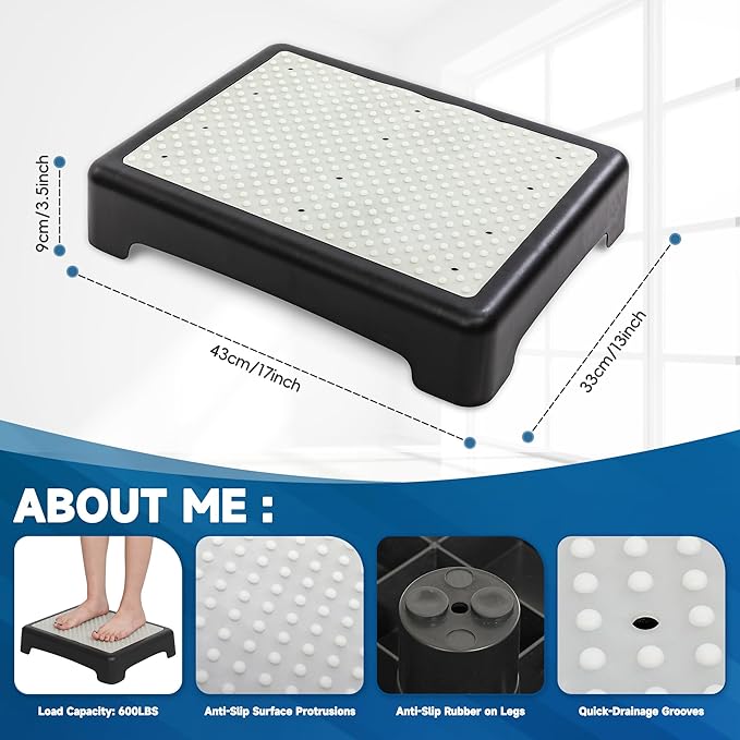 Step Stool for Adults Half Seps for Stairs for Seniors,Noctilucent Bed Step Stools,Platform Step Foot Stool Non-Slip Indoor and Outdoor