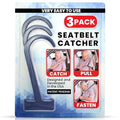 Seatbelt Catcher Seat Belt Aid Grabber - for Elderly & Disabled, Seatbelt Reacher Tool for Seniors with Back, Shoulder, or Elbow Injury, Easy Reach Mobility & Daily Living Aid, 3 Pack, Dark Blue