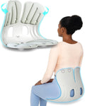 curble Grand(Extra Wide & Sturdy) – Ergonomic Back and Lumbar Support for Good Posture Correction and Back Pain Relief, Perfect for Office, Floor Seat and Work from Home, Patented (Grey)