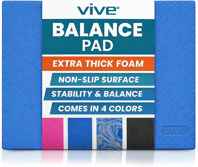 Vive Balance Pad - Foam Large Yoga Mat Trainer for Physical Therapy, Stability Workout, Knee and Ankle Exercise, Strength Training, Rehab - Chair Cushion for Adults, Kids, and Travel