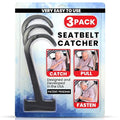 Seatbelt Catcher Seat Belt Aid Grabber - for Elderly & Disabled, Seatbelt Reacher Tool for Seniors with Back, Shoulder, or Elbow Injury, Easy Reach Mobility & Daily Living Aid, 3 Pack, Black