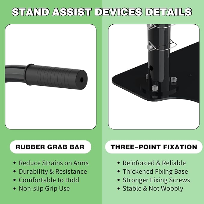 Heavy Duty Couch Stand Assist, Height & Width Adjustable Standing aid & Support Device, Chair/Sofa Stand Assist for Elderly Mobility & Daily Living Sit to Stand(400LBs Loading, Black)