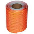 Orange Reflective Tape Outdoor Waterproof 8 inch High Visibility Hazard Conspicuity Safety Industrial Marking Tape (66 feet)