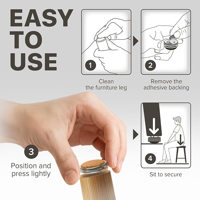 X-Protector Nail On Chair Leg Pads - 16 PCS 1" - Felt Chair Leg Floor Protectors - Nail in Felt Furniture Pads for Hardwood Floors - Premium Floor Protectors for Chairs - Protect Hard Surfaces!