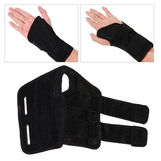 Adjustable Wrist Brace for Carpal Tunnel and Breathable Double Compression Support Splint with Straps for Left Right Hand Comfortable Arm Wrap for Sprains and Tendon