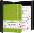 Clever Fox Fitness and Food Journal Premium – Guided Daily Workout, Meal & Weight Loss Tracker for Women & Men – Exercise Diet Planner (Apple Green)