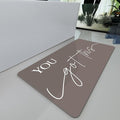 Bath Mat, Bathroom Mat Rugs Super Absorbent Shower Mats Non Slip Quick Dry Thin Rubber Mats for Bathroom Floor Fit Under Door, Shower Rug for Bathtub, Shower, Beige
