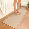 Bathroom Runner Non Slip, Extra Soft Absorbent Quick Dry Bath Mats, Foam Weave Texture Thin Bath Rugs Washable with Rubber Backing, 20" x 59“