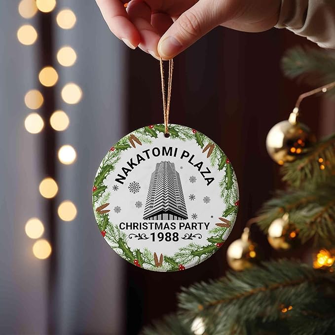 Christmas Ornament - Ceramic Tree Keepsake - Movie Party Decorations Ornaments - Outdoor Tree Decor - Xmas Trees Decoration - Gifts for Christmas