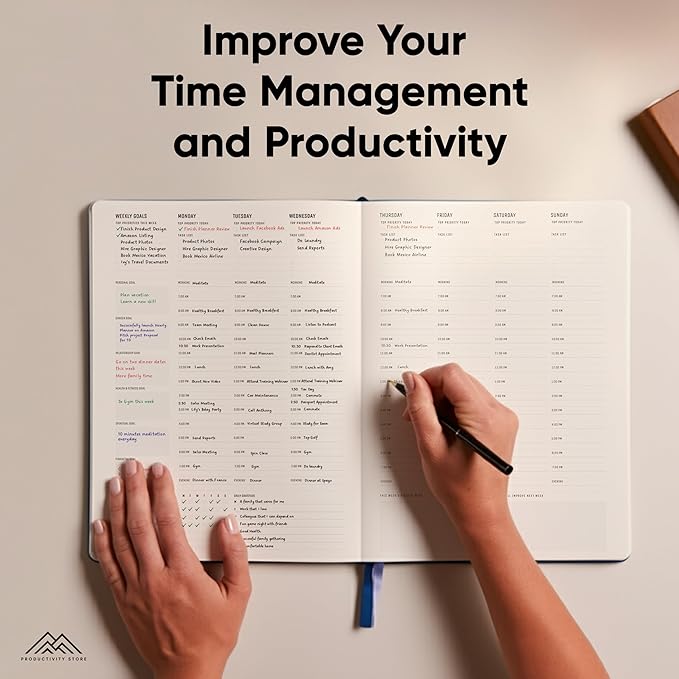 Hourly Planner & Appointment Book (8.5” x 11”) - Premium Hourly Planner with Daily Schedule & 30-Minute Time Slots for Better Time Management by PRODUCTIVITY STORE (A4, Gray)