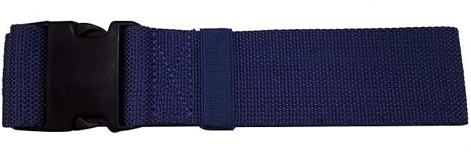 Gait Belt with Plastic Buckle by LiftAid - Transfer and Walking Aid with Belt Loop Holder for Assisting Therapist, Nurse, Home Care - 60"L x 2"W (Navy Blue)