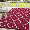 OLANLY Indoor Door Mat, 71x47, Non-Slip Absorbent Resist Dirt Entrance Mat, Washable Low-Profile Inside Floor Doormats for Entryway, Red