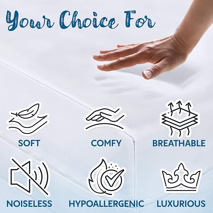 Guardmax Jersey Knitted Twin Zippered Mattress Encasement with Deep Pockets - Waterproof & Bed Bug Proof Mattress Protector - Comfortable, Soft, and Noiseless Zippered Bedding - (39 x 75 x 13)