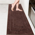 PURRUGS Machine Washable Kitchen Runner Rug 24" x 70", Non-Slip/Skid Hallway Runner Rug, Super Absorbent Soft Area Rug for Kitchen, Hallway & Laundry, Rolled Packaging, Brown