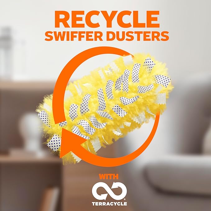 Swiffer Duster Kit with 6 ft Super Extendable Handle, Heavy Duty Starter Kit with 8 Refills