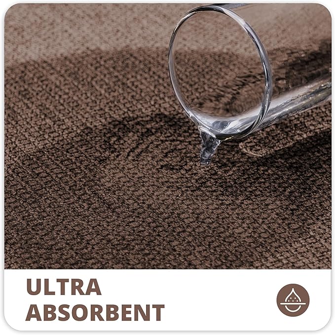 Bath Mat,Ultra Thin Bathroom Runner Rugs,Large Bath Mats for Bathroom,Quick Dry,Non-Slip,Machine Washable,Low Pile,Bath Rug,Shower Outside,Sink,Home Decor Accessories.Brown,2'x5'（24x60inch）