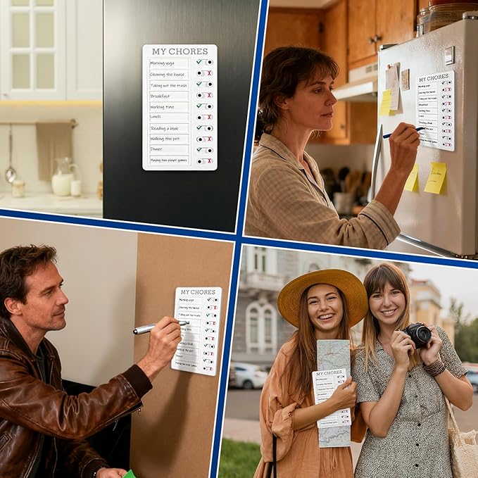 Chores Chart for Kids, Kids to Do List Board, Daily Morning Checklist, Visual Schedule, to Do List Checklist Board, Detachable RV Checklists, ADHD Tools, Slider Schedule Planning Boards