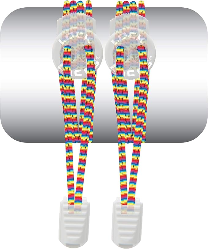 Lock Laces - Elastic No Tie Shoelaces 1 Size Fits All for Kids Adults Tieless Shoe Laces Tennis Shoes Sneakers