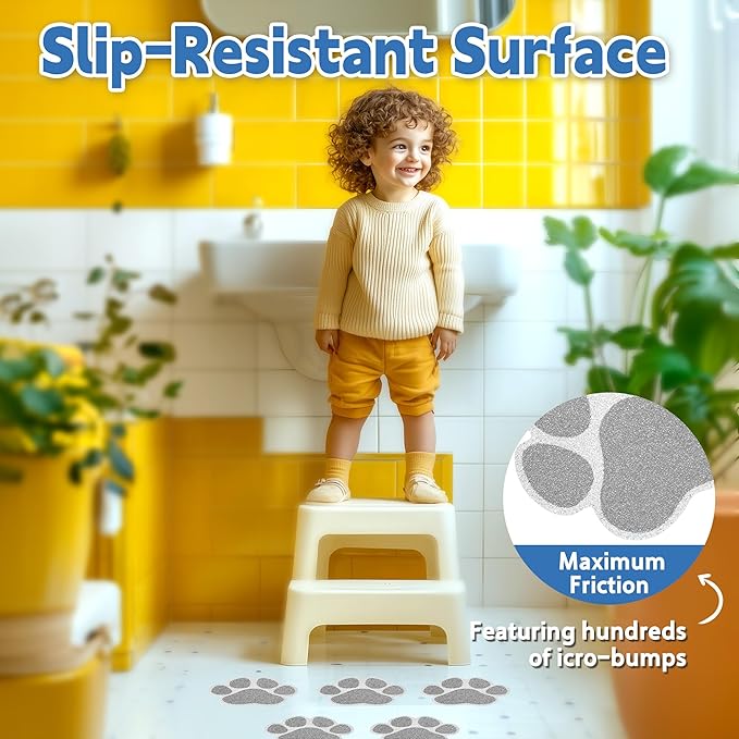 20 PCS Original Non-Slip Bathtub Stickers, Large Safety Bathroom Tubs Showers Treads Adhesive Decals with Scraper