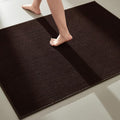 Large Bathroom Rugs Non Slip Washable Bath Rugs Super Absorbent Bathroom Rug Thin Quick Dry Low Pile Bath Mats, Brown 36"x48"