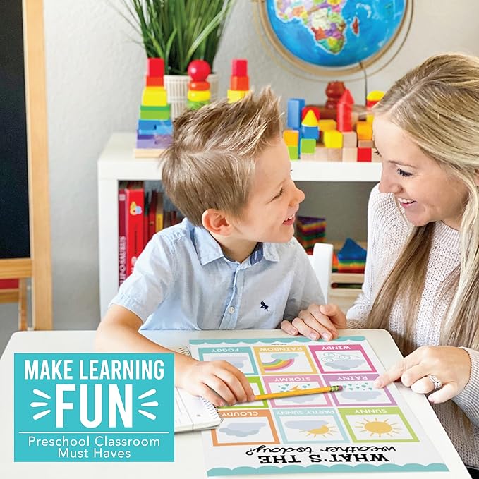 Hadley Designs 16 Educational Posters for Classroom Decor - Pastel Educational Posters for Toddlers 1-3, Toddler Learning Poster for Kids Ages 3-5, Kindergarten & Preschool Classroom Must Haves