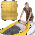 Upgraded 3-Layer Comfort Positioning Bed Pad with Handles Washable Waterproof Transfer Board for Turning Moving Patient Inconvenience Care Transfer Sheet, 48" x 40", Large, Savanna Gold