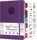 GoGirl Self-care Journal – Daily Mental Health Notebook with Mood & Wellness Trackers – Personal Development, Meditation & Reflection Journal for Women – Hardcover, Lasts 3 Months (Purple)