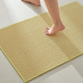 Bathroom Rugs Non Slip Washable, Super Absorbent Thin Bath Mat Quick Dry Low Pile Bathroom Rug, Yellow 24"x36"