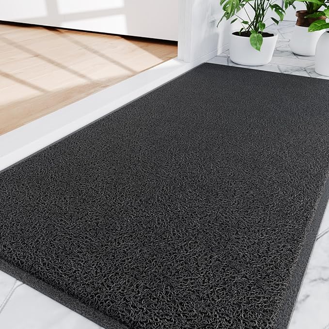 Amyracel Front Door Mat Indoor Outdoor Entrance, 24" x 72" All-Season Waterproof Doormat for Enterway, Heavy Duty Commercial Floor Mat, Fade Resistant, Rubber Back, Low Profile, Easy Clean