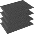 Rubber Scraper Floor Mat 36”x24” 4 Pack - Heavy Duty Outdoor Mats for Garage, Entryway, Door, Mudroom, Boot Tray - All-Weather & Easy Clean