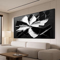 Abstract Wall Art Decor Modern Large Wall Art for Living Room Abstract Canvas Art Wall Decor Framed Oversized Black and White Wall Art Prints Flowers Artwork for Walls Office Home Decorations 29" X 58"