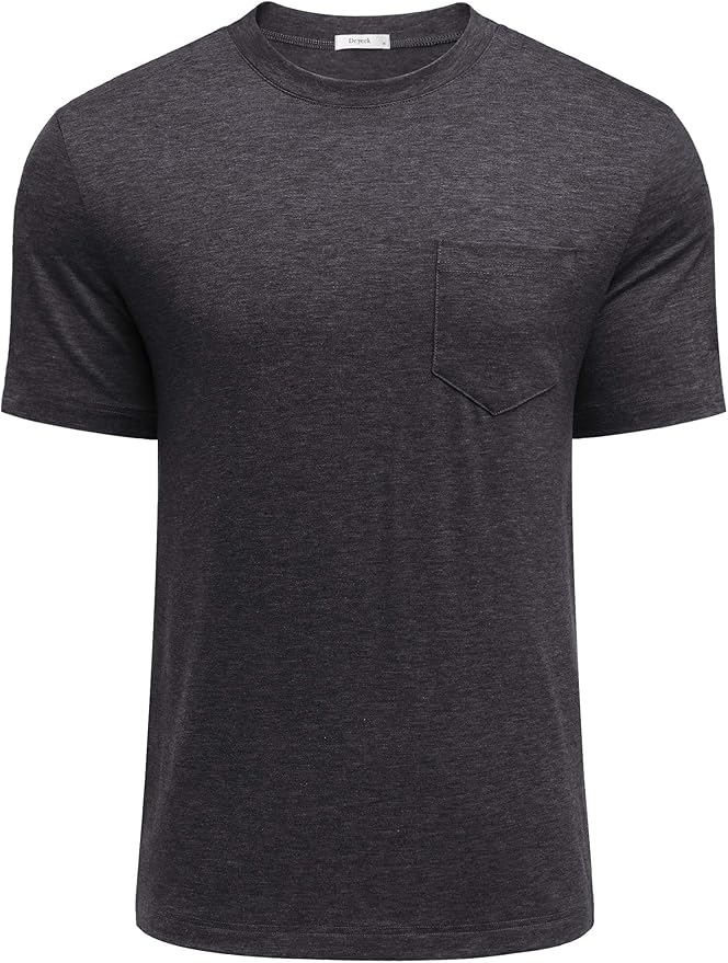 Deyeek Shoulder Post Surgery Recovery Shirts for Men Full Tear Away Short Sleeve T Shirt Adaptive Chemo Clothing