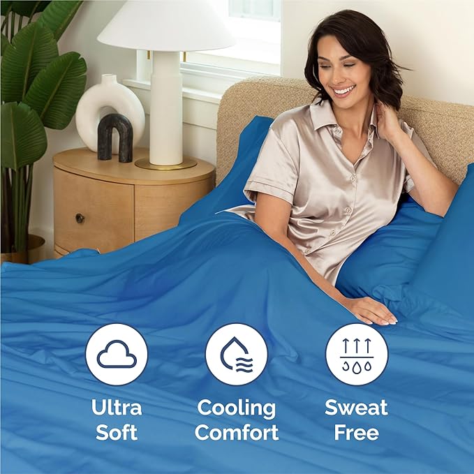 Twin XL 4 Piece Sheet Set - Cooling & Breathable Bed Sheets - Hotel Luxury Bed Sheets for Women, Men, Kids & Teens - Deep Pocket Bedding w/Easy Fit - Soft & Wrinkle Free - Twin XL Royal Blue Sheets