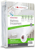 Guardmax Jersey Knitted Crib Size Zippered Mattress Encasement - Waterproof & Bed Bug Proof Mattress Protector - Comfortable, Soft, and Noiseless Zippered Bedding - Dust Mite Proof (28 x 52 x 6)