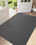 Color&Geometry Ultra Thin Indoor Door Mat 36"x60", Machine Washable Front Door Mat Non Slip, Low Profile Entrance Mat Indoor, Absorbent Carpet for Inside, Entry, Entryway, Dark Grey (FOLD)