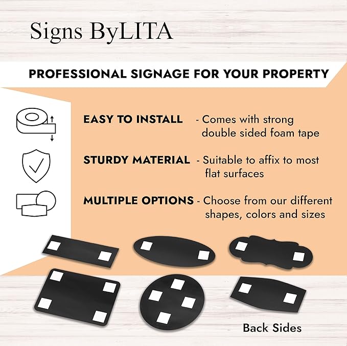 Signs ByLITA Classic Framed Caution: Slippery When Wet Door or Wall Sign Easy Installation | Health And Safety | Building And Warning Sign (Red) - Large